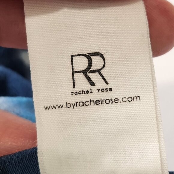 Rachel Rose Silk Blouse Womens S Hand Painted Watercolor Pink Blue Cap Sleeve - Picture 7 of 10